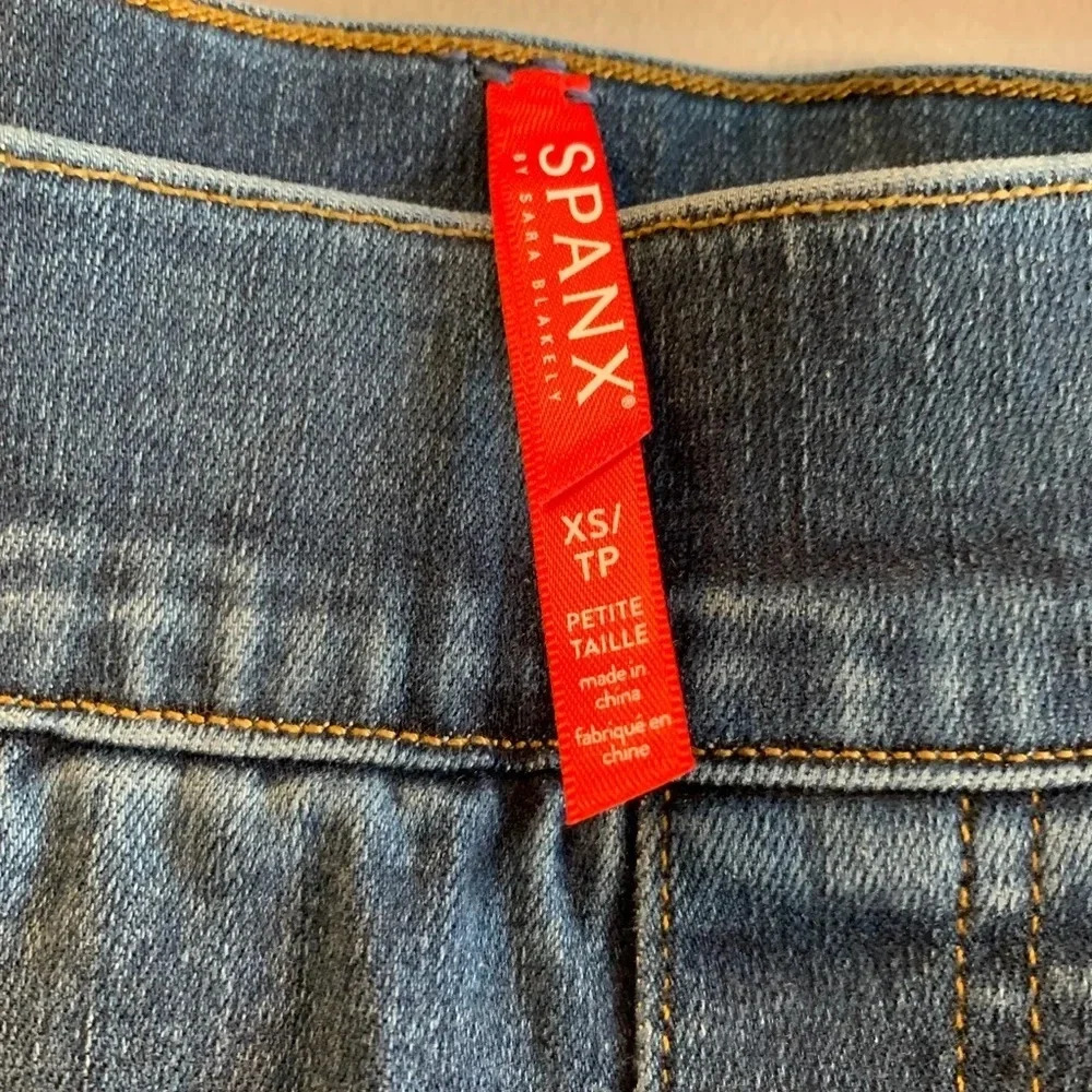 Spanx Distressed Ankle Skinny Jean Medium Wash - Picture 5 of 7